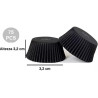 75 Pirottini Muffin in carta nera diametro 5 cm altezza 3,2 cm da Decora