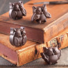 Choco Gufi Silikomart: stampo in silicone per cioccolatini a forma di gufi Choco Gufi Silikomart: stampo in silicone per cioccolatini a forma di gufi
