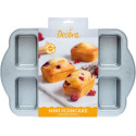 Teglia Mini Plumcake Rettangolari Decora: 6 piccoli plumcake 9,5 x 6,3 cm in acciaio antiaderente