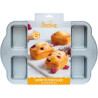Teglia Mini Plumcake Rettangolari Decora: 6 piccoli plumcake 9,5 x 6,3 cm in acciaio antiaderente