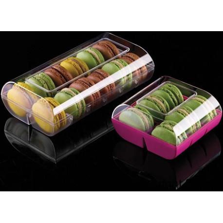 6 o 12 Porta Macarons Macadò Silikomart in plastica trasparente