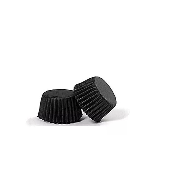 Pirottini per bonbon in carta forno nera di ø2,7xh1,7 cm in confezione da 1000 o 5000 pezzi
