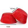 1000 Pirottini Muffin in carta rossa diametro 5 cm altezza 3,2 cm