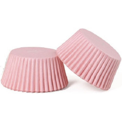 Set di 200 pirottini per muffin in carta forno rosa antiaderente di ø5xh3,2 cm