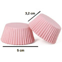 Set di 200 pirottini per muffin in carta forno rosa antiaderente di ø5xh3,2 cm