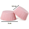 Set di 200 pirottini per muffin in carta forno rosa antiaderente di ø5xh3,2 cm