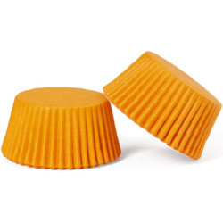 Set di 200 pirottini per muffin in carta forno arancione, antiaderente di ø5xh3,2 cm