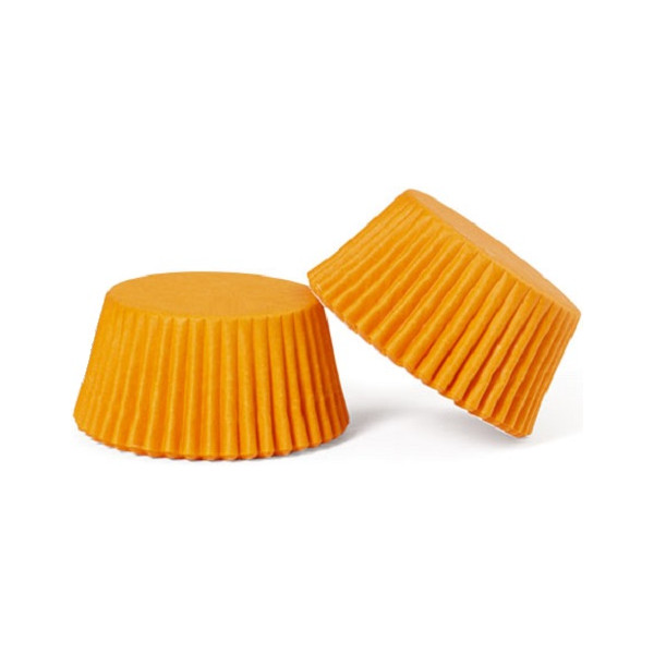 Set di 200 pirottini per muffin in carta forno arancione, antiaderente di ø5xh3,2 cm