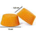 Set di 200 pirottini per muffin in carta forno arancione, antiaderente di ø5xh3,2 cm