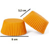 Set di 200 pirottini per muffin in carta forno arancione, antiaderente di ø5xh3,2 cm