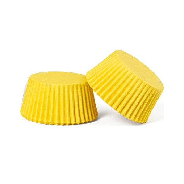 Set di 200 pirottini per muffin in carta da forno gialla antiaderente ø5xh3,2 cm