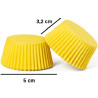 200 Pirottini Muffin in carta gialla diametro 5 cm altezza 3,2 cm