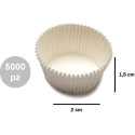 5000 Pirottini Mini Bonbon bianchi in carta forno per confetti diametro 2 cm altezza 1,5 cm