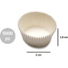 5000 Pirottini Mini Bonbon bianchi in carta forno per confetti diametro 2 cm altezza 1,5 cm