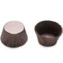 1000 Pirottini mini bonbon marroni in carta forno per confetti diametro 2 cm altezza 1,4 cm