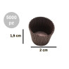 5000 Pirottini mini bonbon marroni in carta forno per confetti diametro 2 cm altezza 1,4 cm