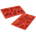 Gingerbread Man Silikomart – Stampo in Silicone per Omino Pan di Zenzero e Bastoncini Candy Cane