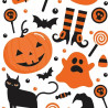 20 Buste sacchetto Halloween decori zucche e fantasmini 12,5 +3 x h 24 cm