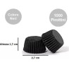 Pirottini Bon Bon neri in carta diametro 2,7 cm altezza 1,7 cm in confezione da 1000 pezzi