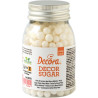 Maxi Perle di zucchero color bianco brillante da 100 g diametro 7 mm di Decora Maxi Perle di zucchero color bianco brillante da 100 g diametro 7 mm di Decora