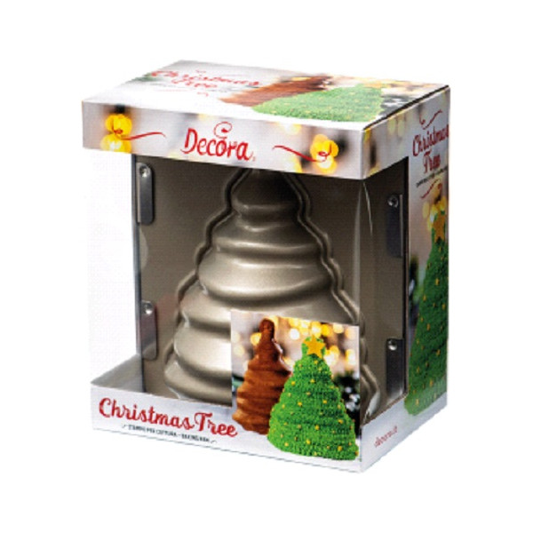 Stampo albero di natale 3D antiaderente 15 x 10 x h 20 cm da Decora