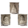 Set 3 stampi natalizi 3D antiaderenti: pupazzo di neve, albero di natale e babbo natale da Decora Set 3 stampi natalizi 3D antiaderenti: pupazzo di neve, albero di natale e babbo natale da Decora