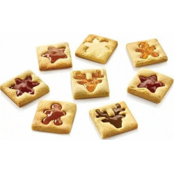 Voila' Cookie Winter Holiday stampo T-Plus+ Puzzle Albero di Natale 24 x 15 cm h 2 cm da Silikomart