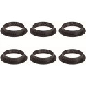 Set 6 anelli microforati per basi di crostatine o tortine tonde tarte ring 8 cm di Silikomart