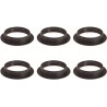 Set 6 stampi ad anello microforati per crostatine o torte tonde tarte ring 8 cm di Silikomart