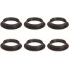 Set 6 anelli microforati per basi di crostatine o tortine tonde tarte ring 8 cm di Silikomart