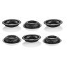 Set 6 stampi anelli microforati 3D da 8 cm per crostatine o torte tonde, 3D tarte ring 8 cm di Silikomart