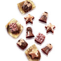 Stampo cioccolatini Christmas Natalizi in silicone marrone SCG06 da Silikomart