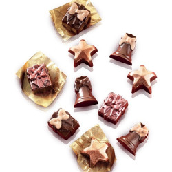 Stampo cioccolatini Christmas Natalizi in silicone marrone SCG06 da Silikomart