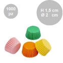1000 Pirottini Mini Bon Bon colori assortiti in carta diametro 2 cm altezza 1,5 cm
