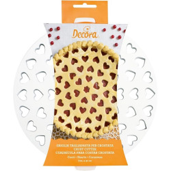 Griglia a cuori per crostata da 30 cm Decora: stampo a griglia in plastica per decorare crostate di diametro 30 cm da Decora