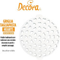 Griglia tagliapasta cuori per crostate Decora: stampo a griglia in plastica per decoro top per crostata ø30 cm