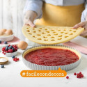 Griglia a cuori per crostata da 30 cm Decora: stampo a griglia in plastica per decorare crostate di diametro 30 cm da Decora
