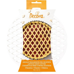 Griglia per crostata classica da 30 cm Decora: stampo a griglia in plastica per decorare crostate di diametro 30 cm da Decora