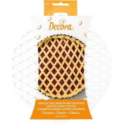 Griglia Tagliapasta Crostata Decora (Ø30cm) – Reticolo Classico in Plastica | Dolce e Salato
