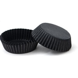 2500 Pirottini Tartelletta bassa nera in carta forno diametro 4 cm altezza 1,5 cm