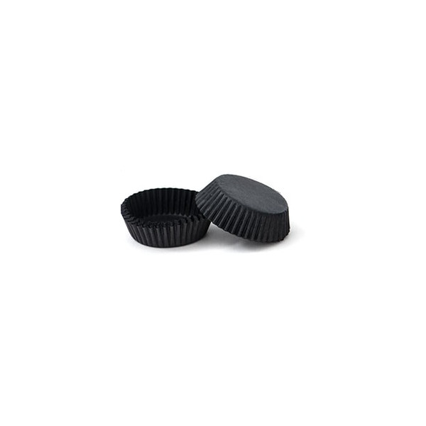 2500 Pirottini Tartelletta bassa nera in carta forno diametro 4 cm altezza 1,5 cm