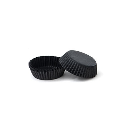 2500 Pirottini Tartelletta bassa nera in carta forno diametro 4 cm altezza 1,5 cm 2500 Pirottini Tartelletta bassa nera in carta forno diametro 4 cm altezza 1,5 cm
