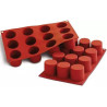 Cylinders SF098 Silikomart: stampo in silicone 12 monoporzioni a cilindro diametro 4,8 cm, altezza 5 cm