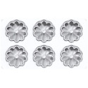 Kit 3D Tarte Ring Bloom ø8 cm Silikomart: 1 stampo in silicone e 6 anelli di ø8 cm per 6 Crostatine Fiorite