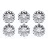 Kit 3D Tarte Ring Bloom ø8 cm Silikomart: 1 stampo in silicone e 6 anelli di ø8 cm per 6 Crostatine Fiorite