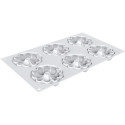 Kit 3D Tarte Ring Bloom ø8 cm Silikomart: 1 stampo in silicone e 6 anelli di ø8 cm per 6 Crostatine Fiorite