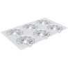 Kit 3D Tarte Ring Bloom ø8 cm Silikomart: 1 stampo in silicone e 6 anelli di ø8 cm per 6 Crostatine Fiorite