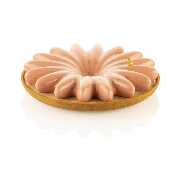 Kit 3D Tarte Bloom stampo silicone con anello tondo 3D per crostata fiorita da 18 cm di Silikomart
