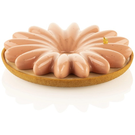Kit 3D Tarte Bloom stampo silicone con anello tondo 3D per crostata fiorita da 18 cm di Silikomart Kit 3D Tarte Bloom stampo silicone con anello tondo 3D per crostata fiorita da 18 cm di Silikomart
