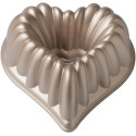 Stampo Beatrice da Decora: stampo a forma di cuore in alluminio pressofuso di 28 x 27 h 10 cm